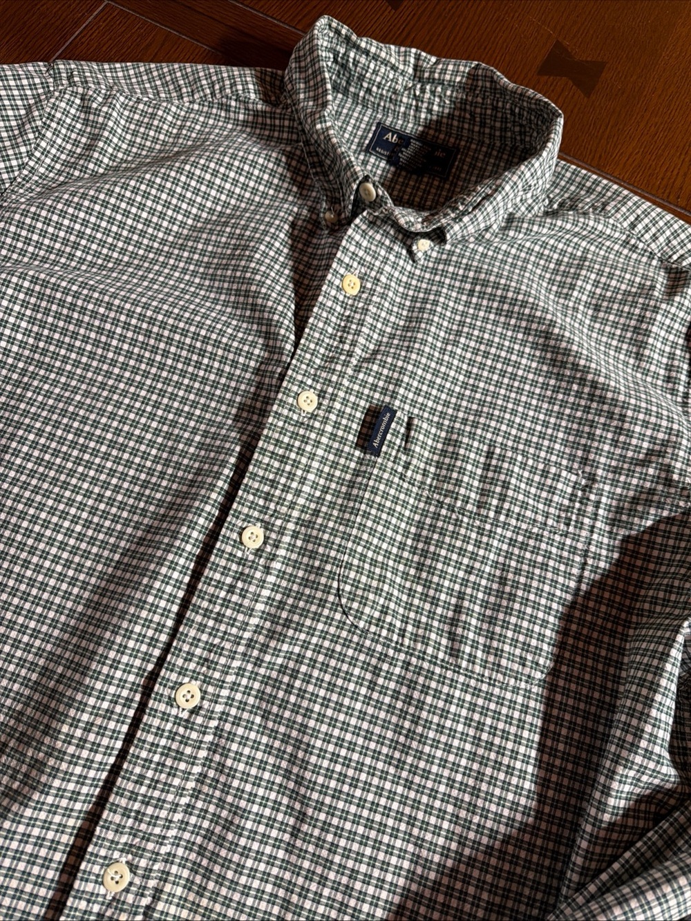 Abercrombie & Fitch Green Plaid Button-Down Shirt Vintage